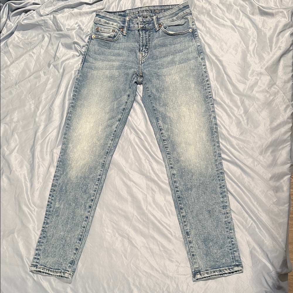 American Eagle Outfitters Women's Light Blue Skinny Jeans